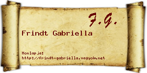 Frindt Gabriella névjegykártya